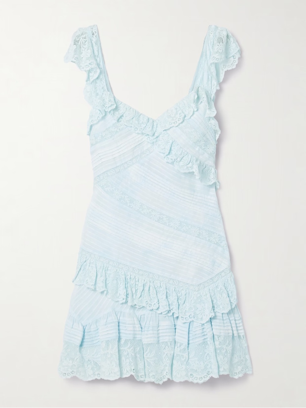 LoveShackFancy Bensley Cotton Mini Dress